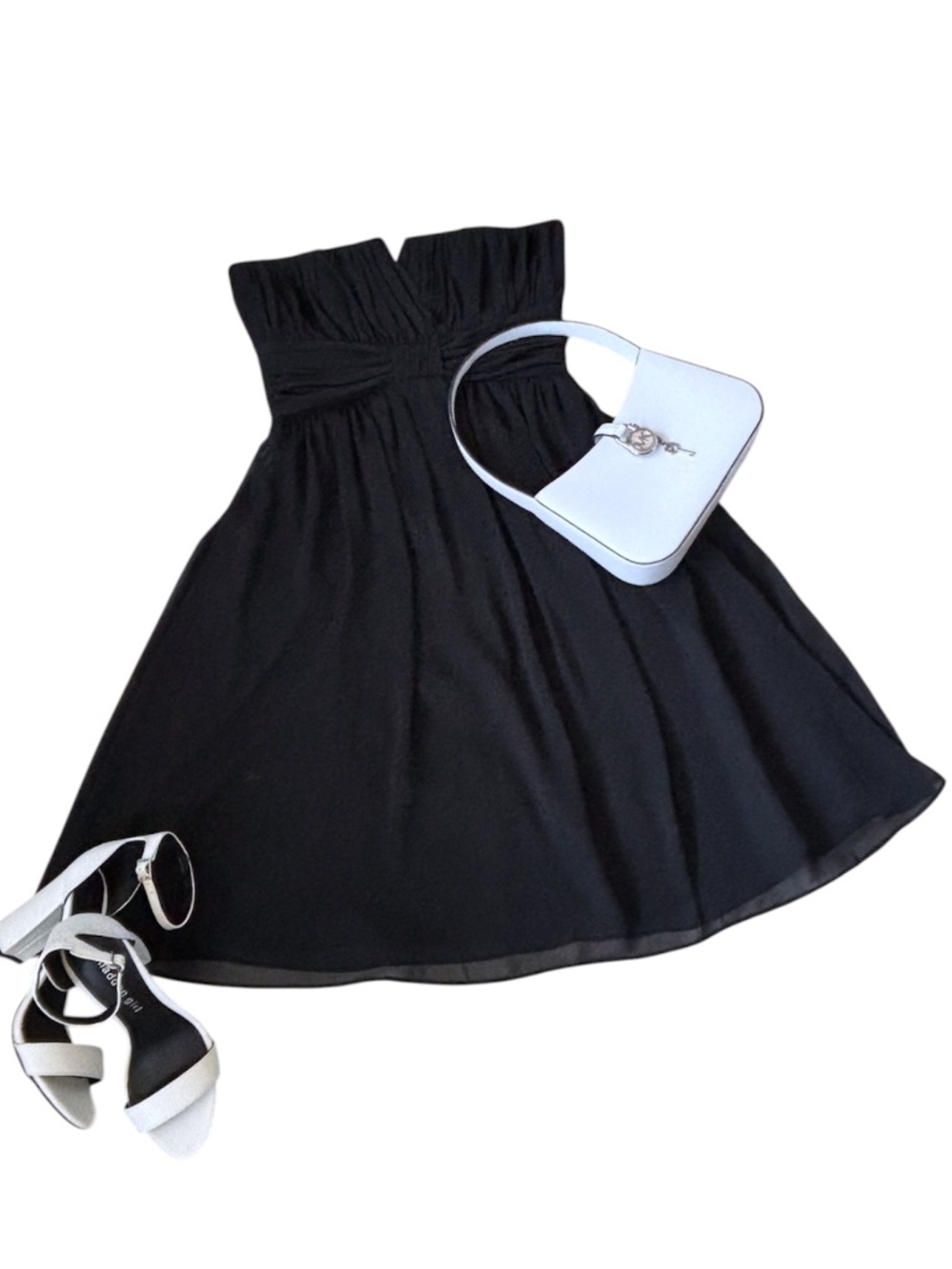 White House Black Market Strapless Cocktail Dress - Black Size 0